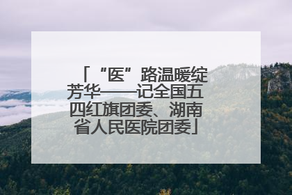 “医”路温暖绽芳华——记全国五四红旗团委、湖南省人民医院团委