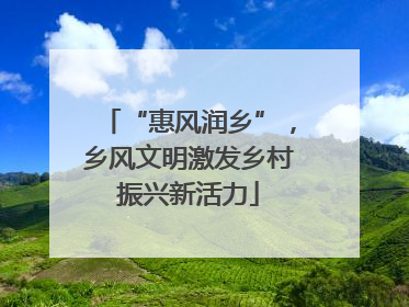 “惠风润乡”，乡风文明激发乡村振兴新活力