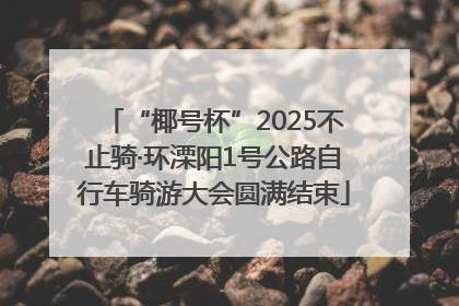 “椰号杯”2025不止骑·环溧阳1号公路自行车骑游大会圆满结束