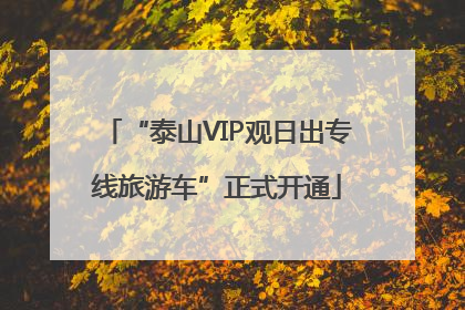 “泰山VIP观日出专线旅游车”正式开通