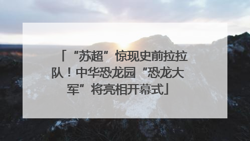 “苏超”惊现史前拉拉队！中华恐龙园“恐龙大军”将亮相开幕式