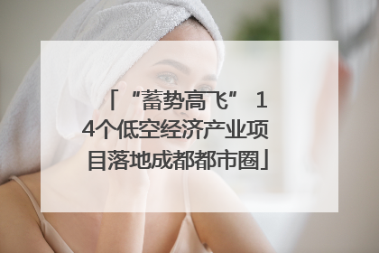 “蓄势高飞” 14个低空经济产业项目落地成都都市圈