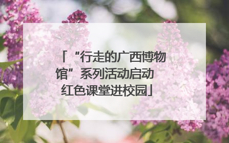 “行走的广西博物馆”系列活动启动 红色课堂进校园