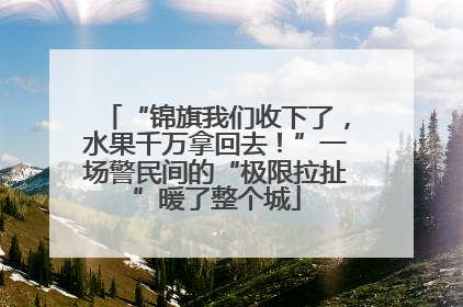 “锦旗我们收下了，水果千万拿回去！”一场警民间的“极限拉扯”暖了整个城