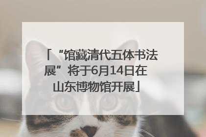 “馆藏清代五体书法展”将于6月14日在山东博物馆开展