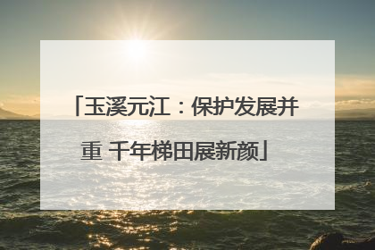 玉溪元江：保护发展并重 千年梯田展新颜