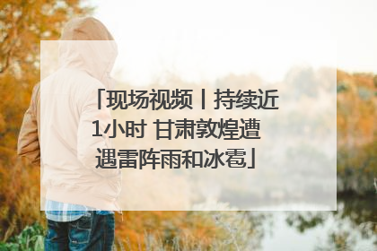 现场视频丨持续近1小时 甘肃敦煌遭遇雷阵雨和冰雹