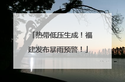 热带低压生成！福建发布暴雨预警！