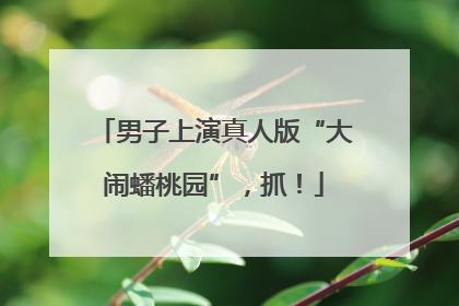 男子上演真人版“大闹蟠桃园”，抓！
