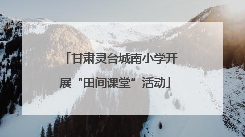 甘肃灵台城南小学开展“田间课堂”活动