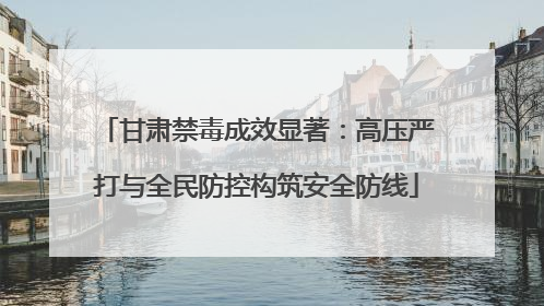 甘肃禁毒成效显著：高压严打与全民防控构筑安全防线