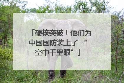 硬核突破！他们为中国国防装上了 “空中千里眼”