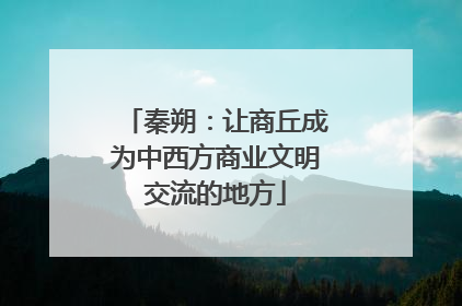 秦朔：让商丘成为中西方商业文明交流的地方