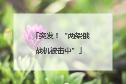突发！“两架俄战机被击中”