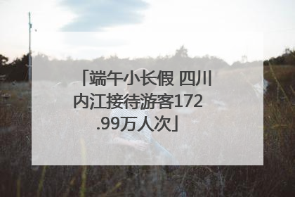 端午小长假 四川内江接待游客172.99万人次