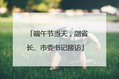 端午节当天，副省长、市委书记接访