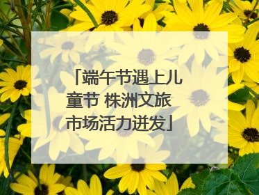 端午节遇上儿童节 株洲文旅市场活力迸发