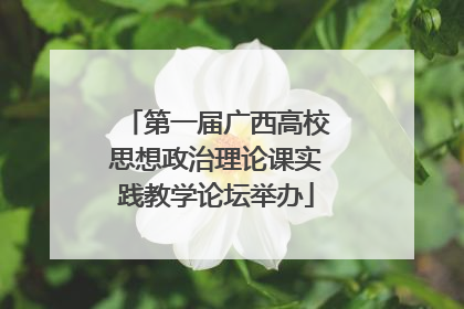 第一届广西高校思想政治理论课实践教学论坛举办