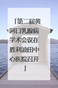 第二届黄河口乳腺病学术会议在胜利油田中心医院召开