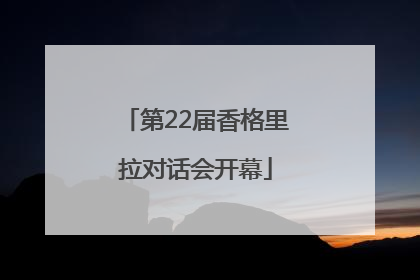 第22届香格里拉对话会开幕