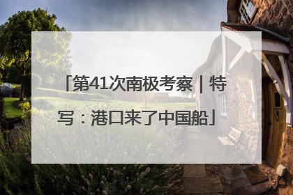 第41次南极考察｜特写：港口来了中国船