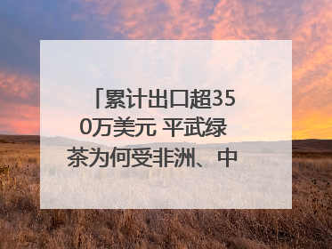 累计出口超350万美元 平武绿茶为何受非洲、中亚国家客户青睐？｜发布会观察