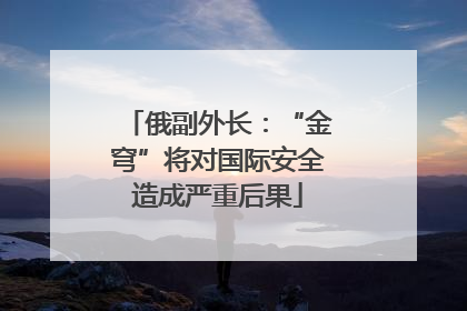 俄副外长：“金穹”将对国际安全造成严重后果