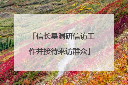 信长星调研信访工作并接待来访群众