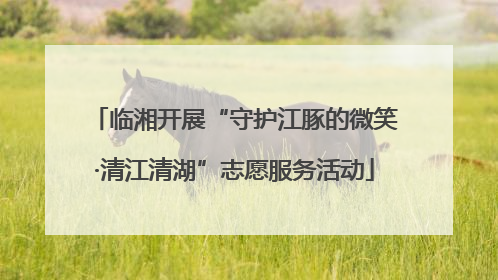 临湘开展“守护江豚的微笑·清江清湖”志愿服务活动