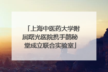 上海中医药大学附属曙光医院携手鹊秘堂成立联合实验室