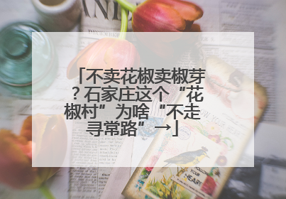 不卖花椒卖椒芽？石家庄这个“花椒村”为啥“不走寻常路”→