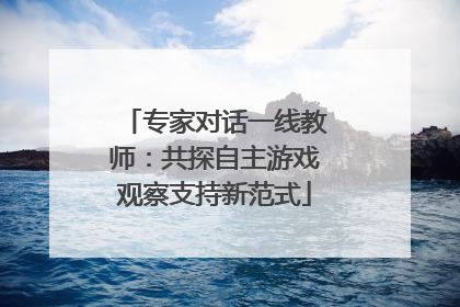 专家对话一线教师：共探自主游戏观察支持新范式
