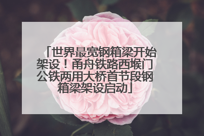 世界最宽钢箱梁开始架设！甬舟铁路西堠门公铁两用大桥首节段钢箱梁架设启动