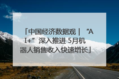 中国经济数据观｜“AI+”深入推进 5月机器人销售收入快速增长
