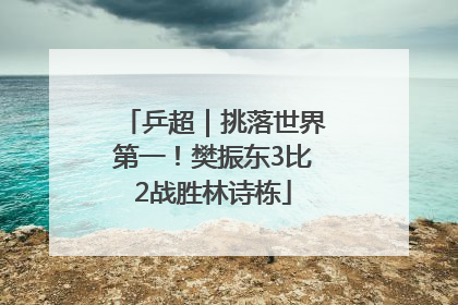 乒超｜挑落世界第一！樊振东3比2战胜林诗栋