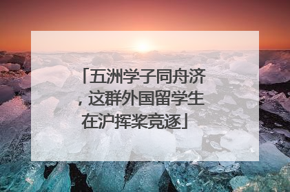 五洲学子同舟济，这群外国留学生在沪挥桨竞逐