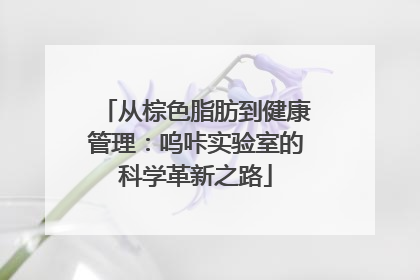 从棕色脂肪到健康管理：呜咔实验室的科学革新之路