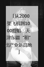 从2000架飞机到1000艘船：天津东疆“租”出产业新高地