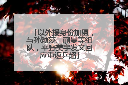 以外援身份加盟，与孙颖莎、蒯曼等组队，平野美宇发文回应重返乒超