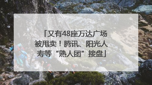 又有48座万达广场被甩卖！腾讯、阳光人寿等“熟人团”接盘