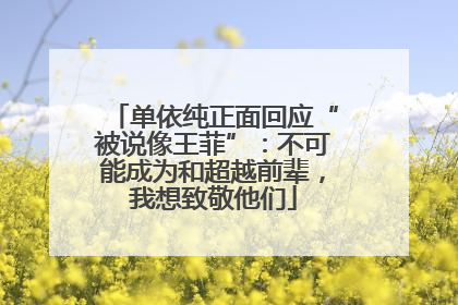 单依纯正面回应“被说像王菲”：不可能成为和超越前辈，我想致敬他们