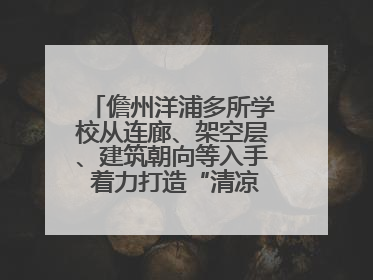儋州洋浦多所学校从连廊、架空层、建筑朝向等入手 着力打造“清凉校园”