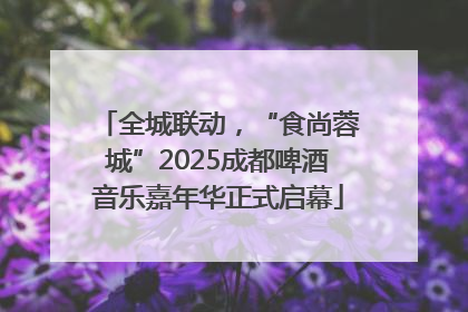 全城联动，“食尚蓉城”2025成都啤酒音乐嘉年华正式启幕