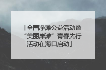 全国净滩公益活动暨“美丽岸滩”青春先行活动在海口启动