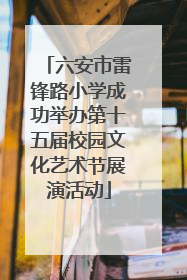 六安市雷锋路小学成功举办第十五届校园文化艺术节展演活动