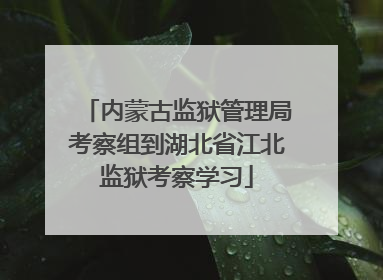 内蒙古监狱管理局考察组到湖北省江北监狱考察学习