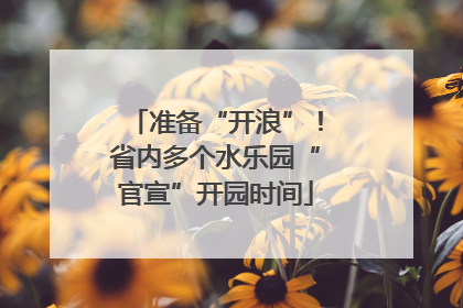 准备“开浪”！省内多个水乐园“官宣”开园时间