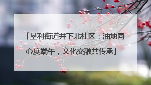 垦利街道井下北社区：油地同心度端午，文化交融共传承