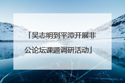 吴志明到平潭开展非公论坛课题调研活动