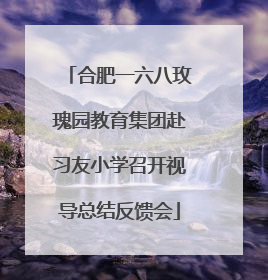 合肥一六八玫瑰园教育集团赴习友小学召开视导总结反馈会